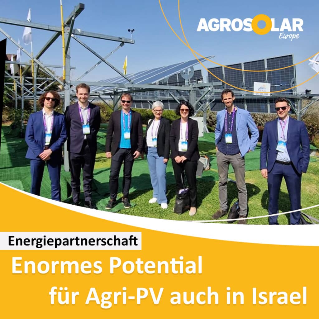 APV Gipfel in Israel mit Dena und AgroSolar Europe